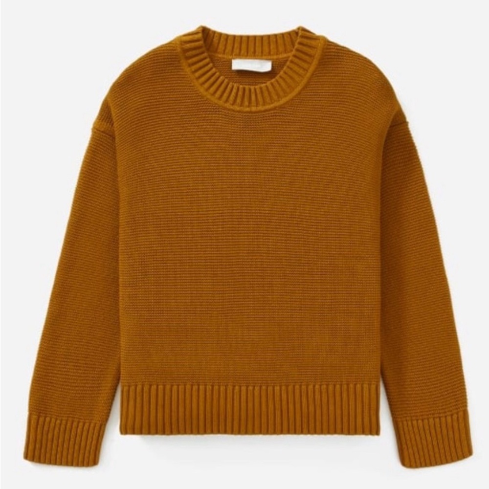 Everlane Chainlink Long Sleeve Cotton Crew neck Sweater Size Medium